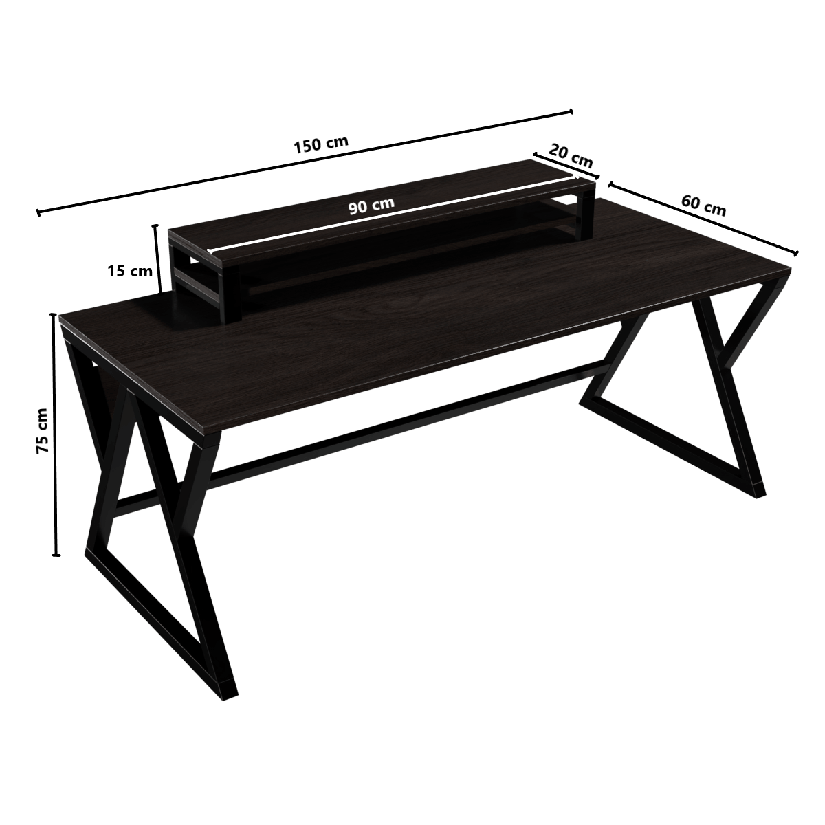 Daffodil Study Table With Monitor Raiser By Riyan Luxiwood.