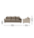 Inngris 3 Seater Sofa in Geneva Light Color by Riyan Luxiwood