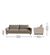 Dadson 3 Seater Sofa in Geneva Light Color by Riyan Luxiwood