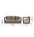 Diana 3 Seater Outdoor Sofa in Geneva Light Color with Metal & Fabric touch by Riyan Luxiwood