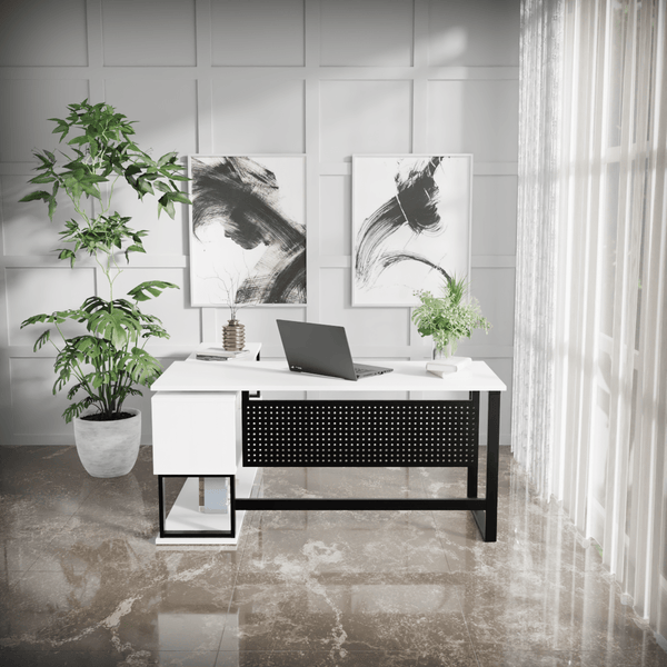 Hunter L Shaped Executive Desk by Riyan Luxiwood