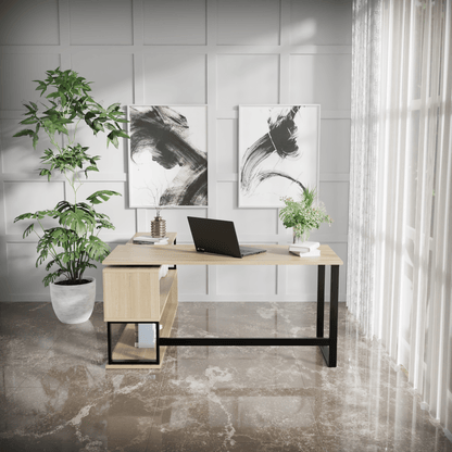 L Shaped Executive Desk with Storage Design by Riyan Luxiwood