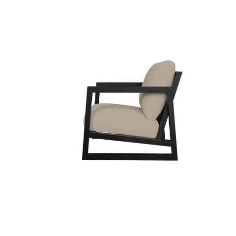 Clue Single Outdoor Sofa Chair in Geneva Light Color with Metal & Fabric touch by Riyan Luxiwood