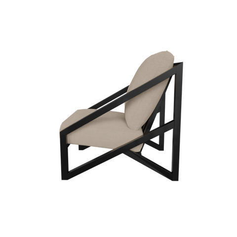 Cult Single Outdoor Sofa Chair in Geneva Light Color with Metal & Fabric touch by Riyan Luxiwood