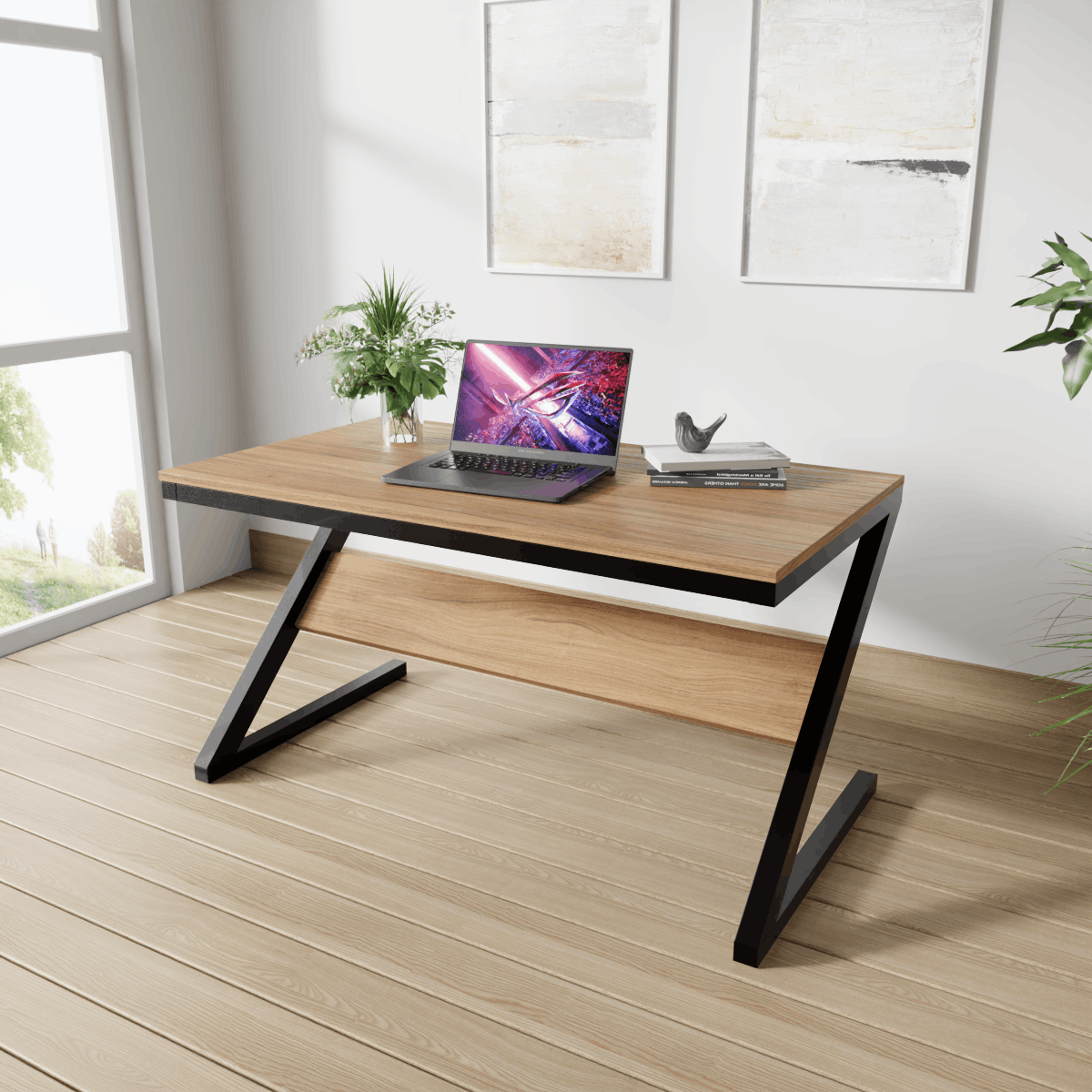Z Type Computer Table by Riyan Luxiwood