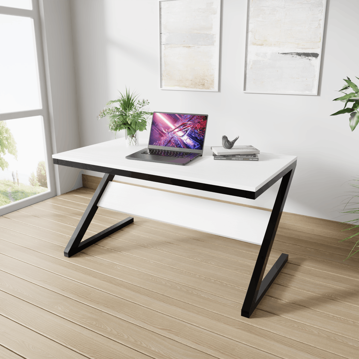 Z Type Computer Table by Riyan Luxiwood