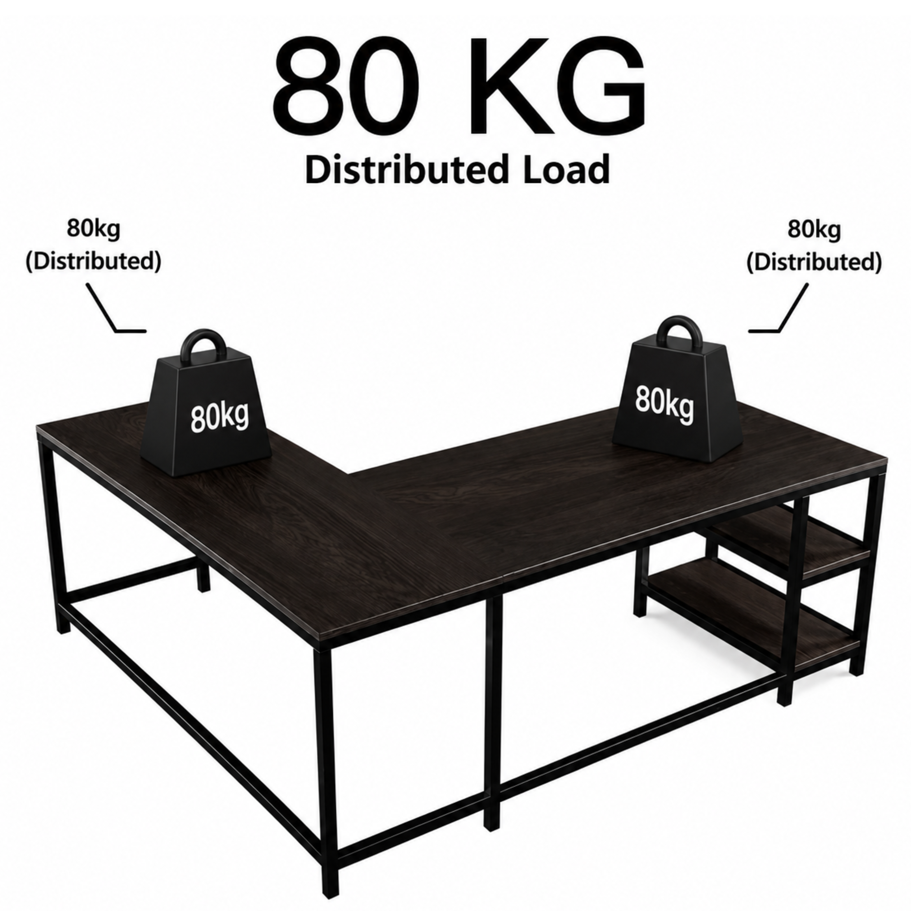 Vertex L Shaped Computer Office Table By Riyan Luxiwood.