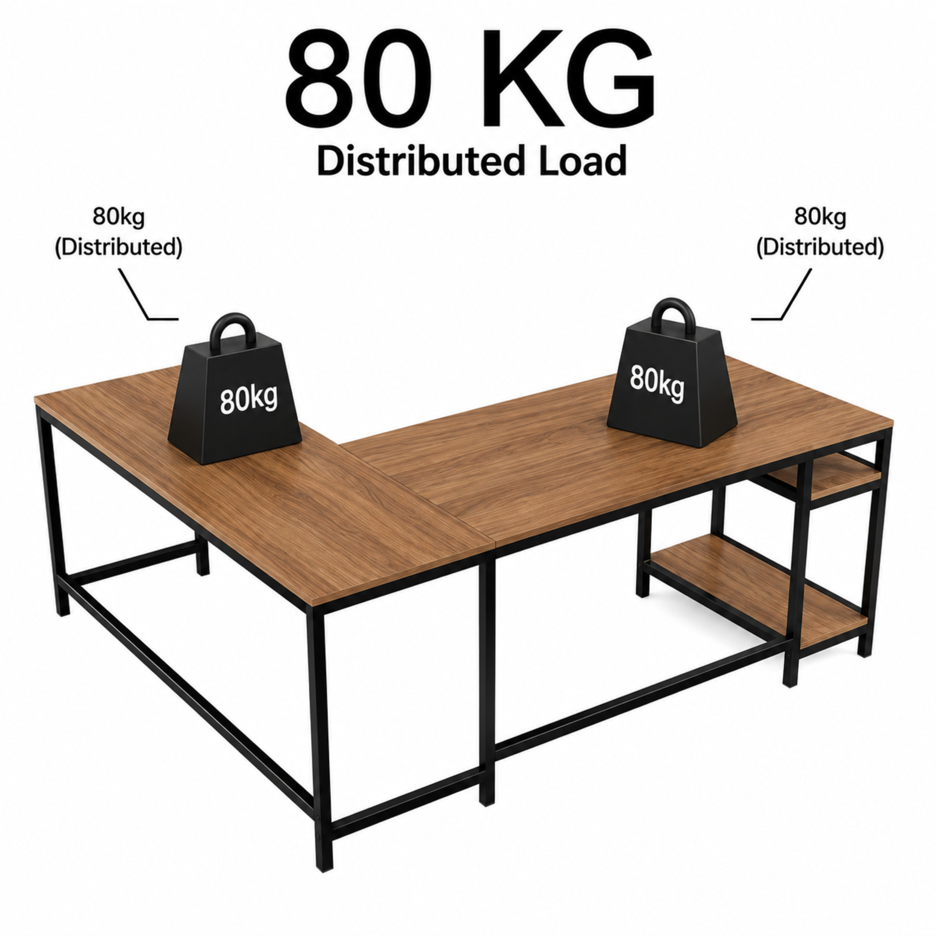 Vertex L Shaped Computer Office Table By Riyan Luxiwood.