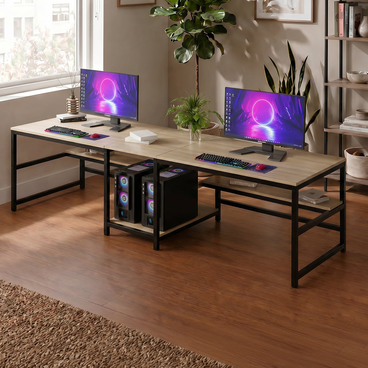 Dublin Computer Table With Open Storage By Riyan Luxiwood.