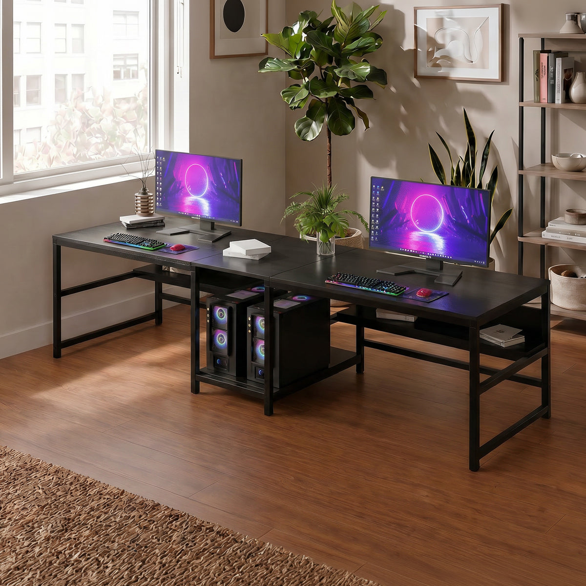 Dublin Computer Table With Open Storage By Riyan Luxiwood.