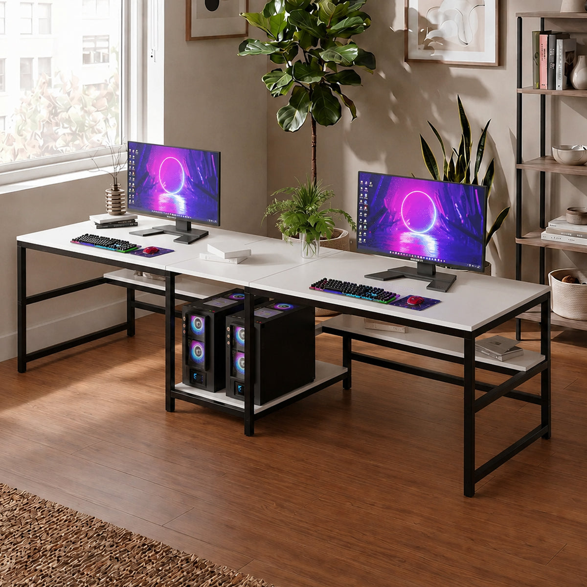 Dublin Computer Table With Open Storage By Riyan Luxiwood.