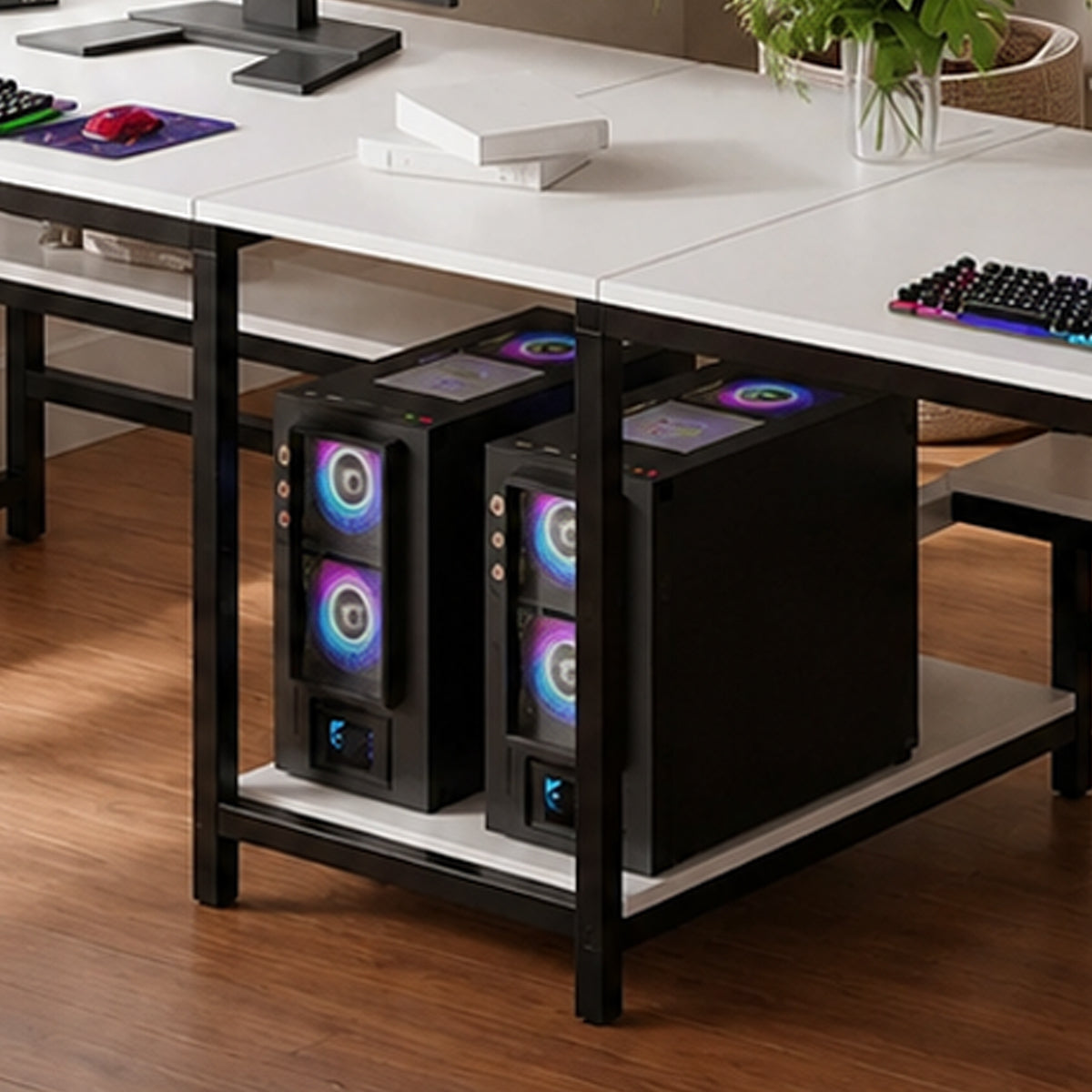 Dublin Computer Table With Open Storage By Riyan Luxiwood.