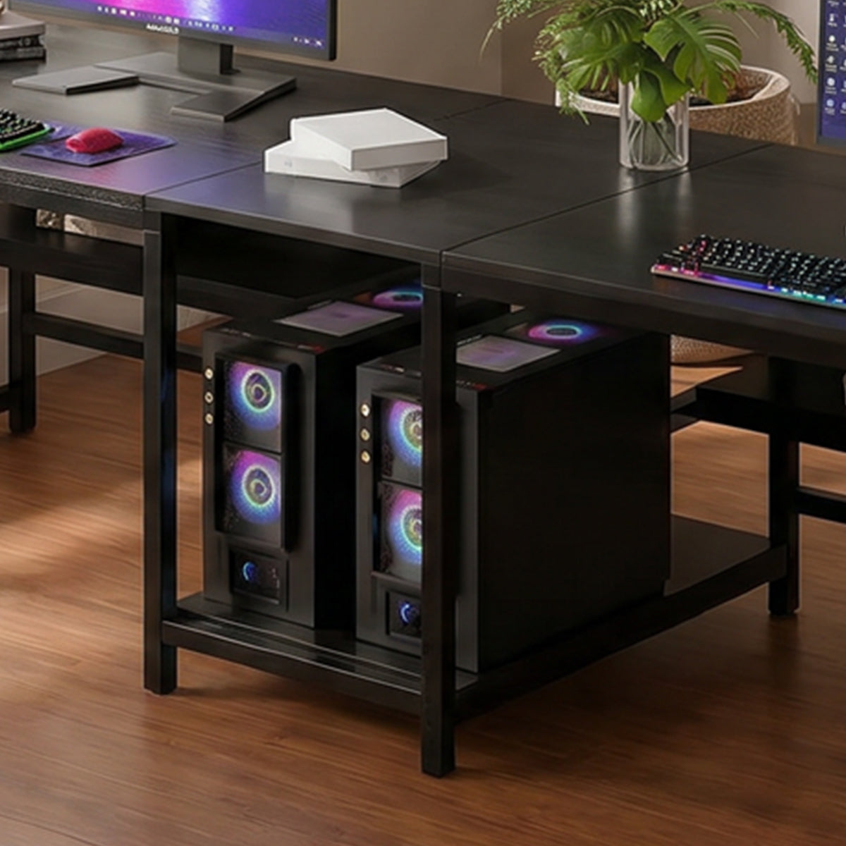 Dublin Computer Table With Open Storage By Riyan Luxiwood.
