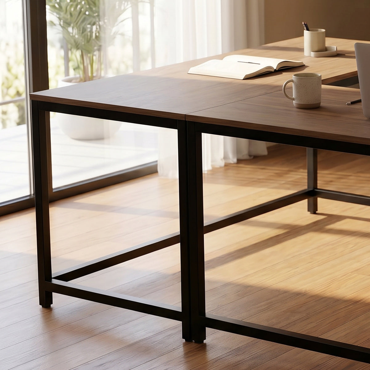 Marshal Computer Table With Open Storage By Riyan Luxiwood.