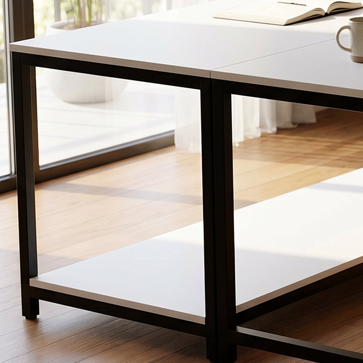 Marshal Computer Table With Open Storage By Riyan Luxiwood.