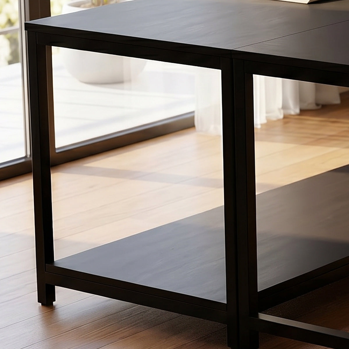 Marshal Computer Table With Open Storage By Riyan Luxiwood.