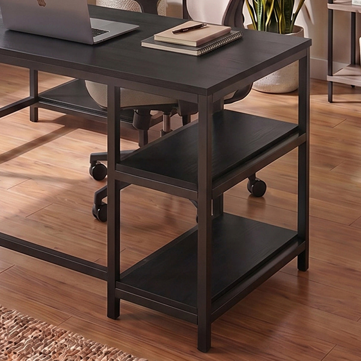 Archice L Shape Desk With Monitor Riser By Riyan Luxiwood.