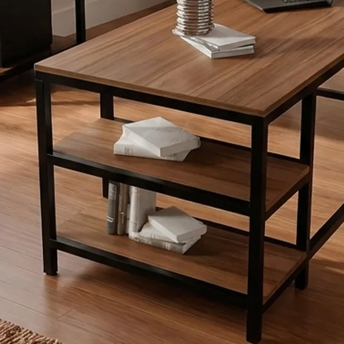 Archice L Shape Desk With Monitor Riser By Riyan Luxiwood.