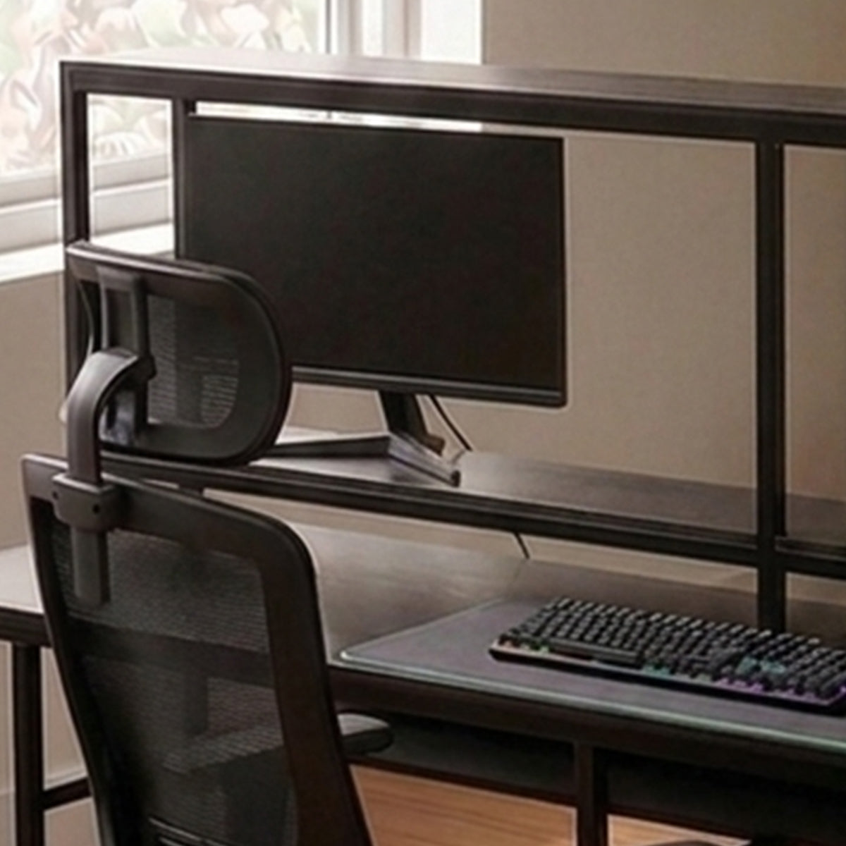 Ember Computer Table With Open Storage By Riyan Luxiwood.