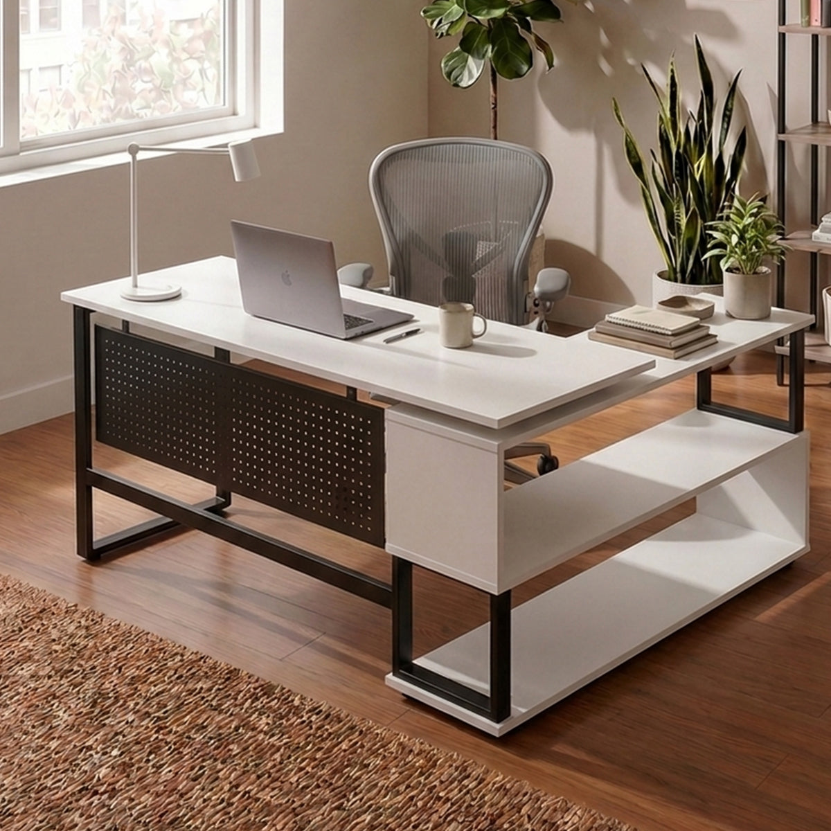 Hunter L Shaped Executive Desk by Riyan Luxiwood