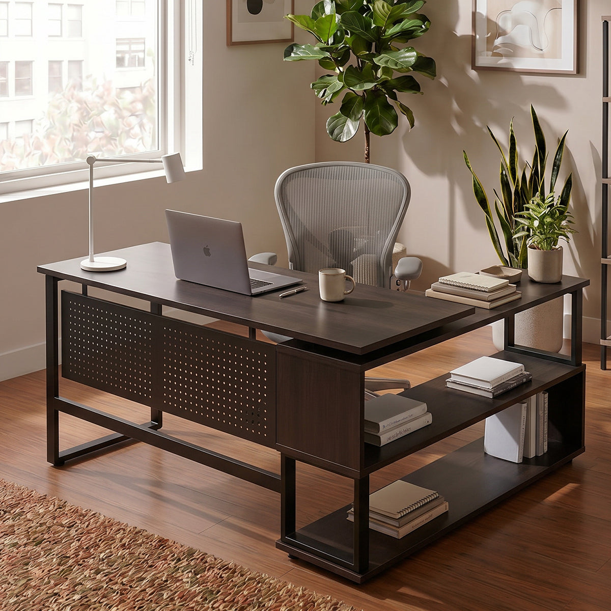 Hunter L Shaped Executive Desk by Riyan Luxiwood