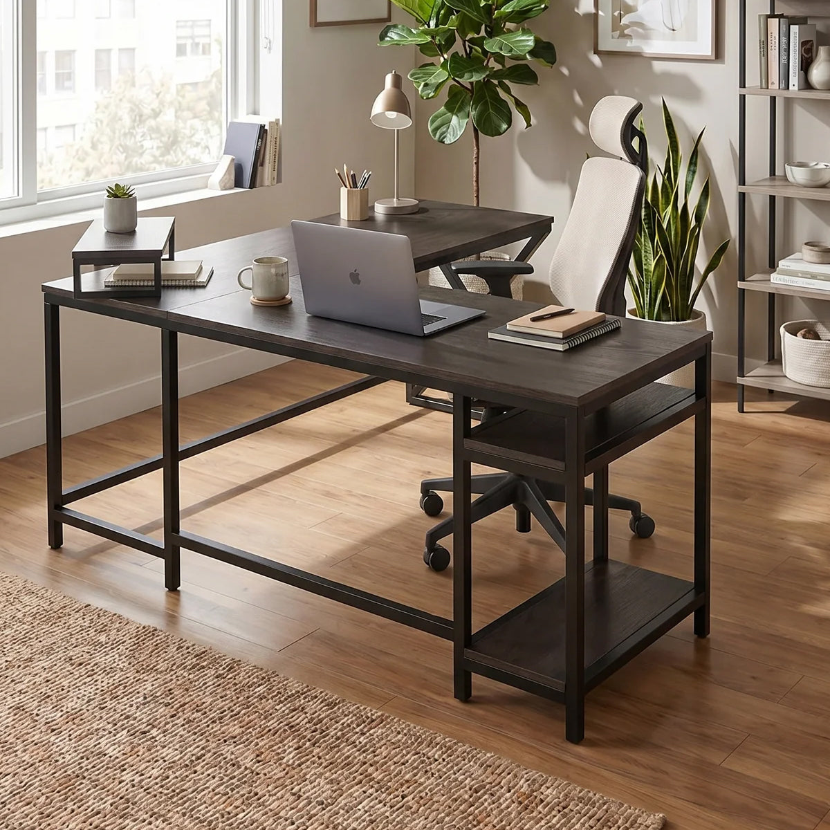 Vertex L Shaped Computer Office Table By Riyan Luxiwood.