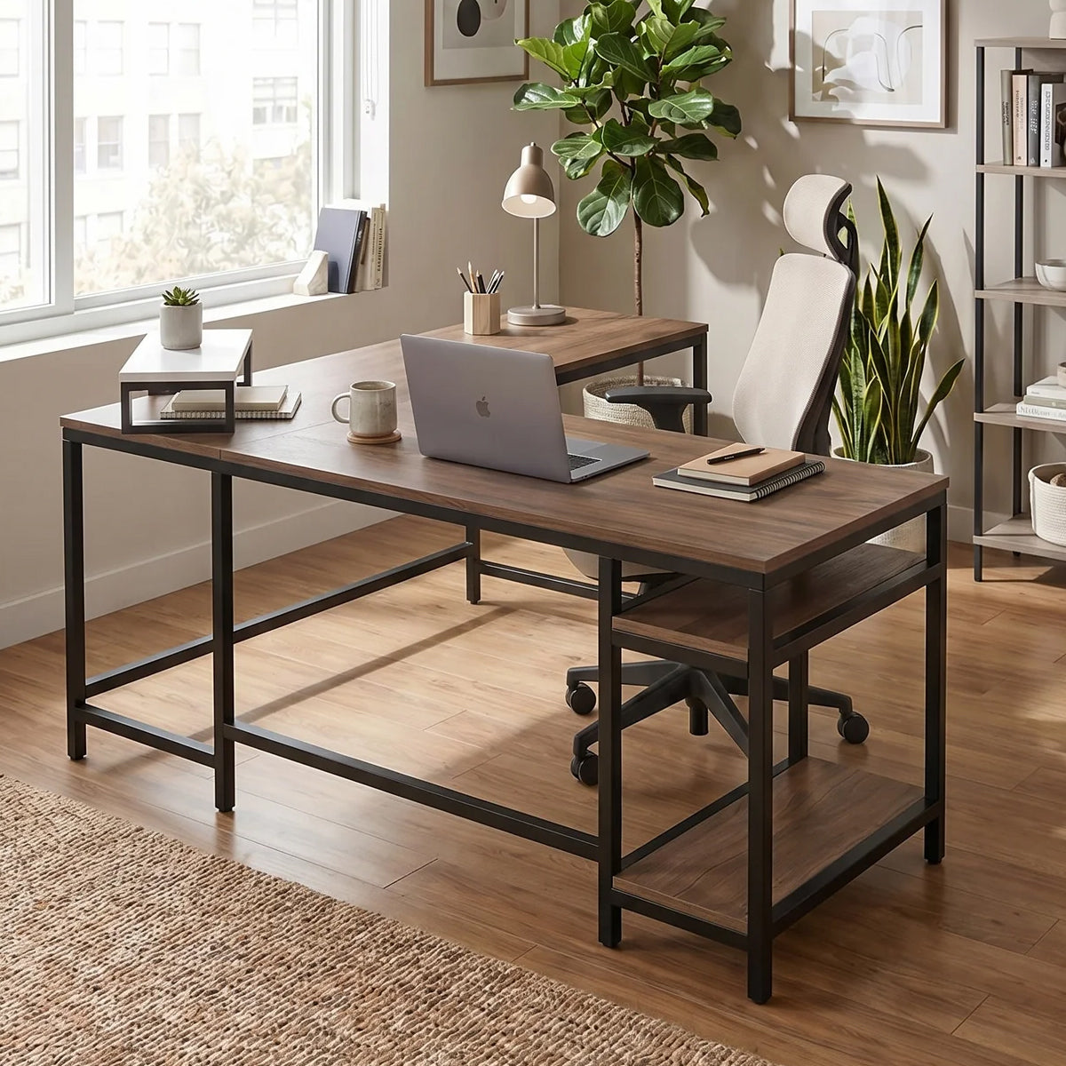 Vertex L Shaped Computer Office Table By Riyan Luxiwood.