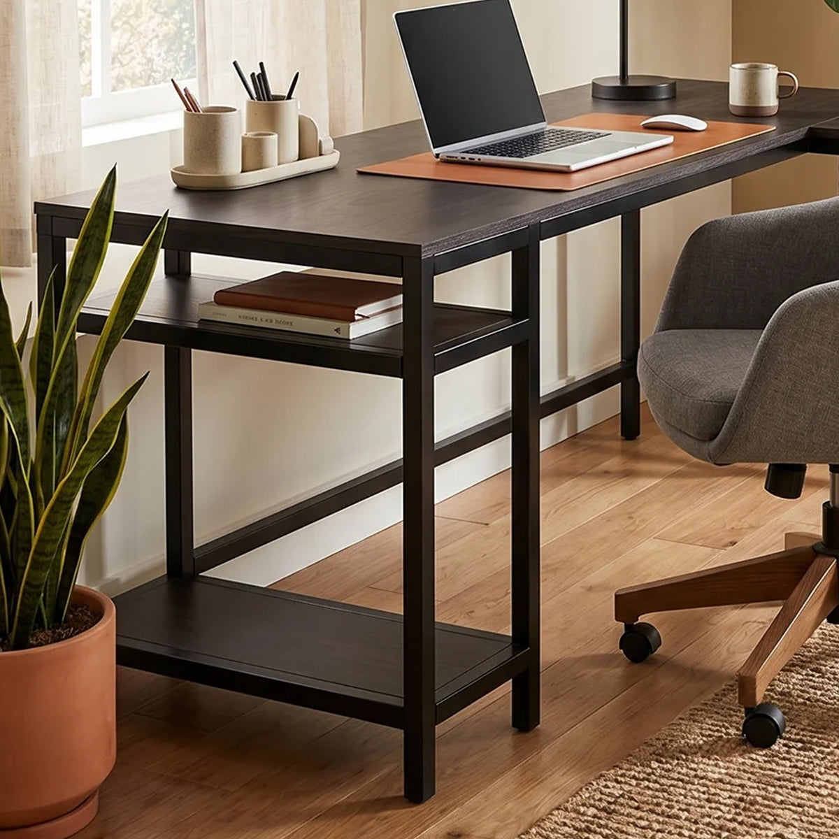 Vertex L Shaped Computer Office Table By Riyan Luxiwood.