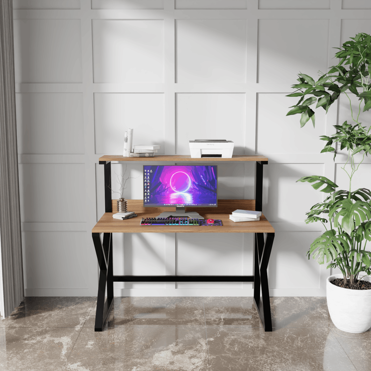 Bali Computer Table by Riyan Luxiwood.
