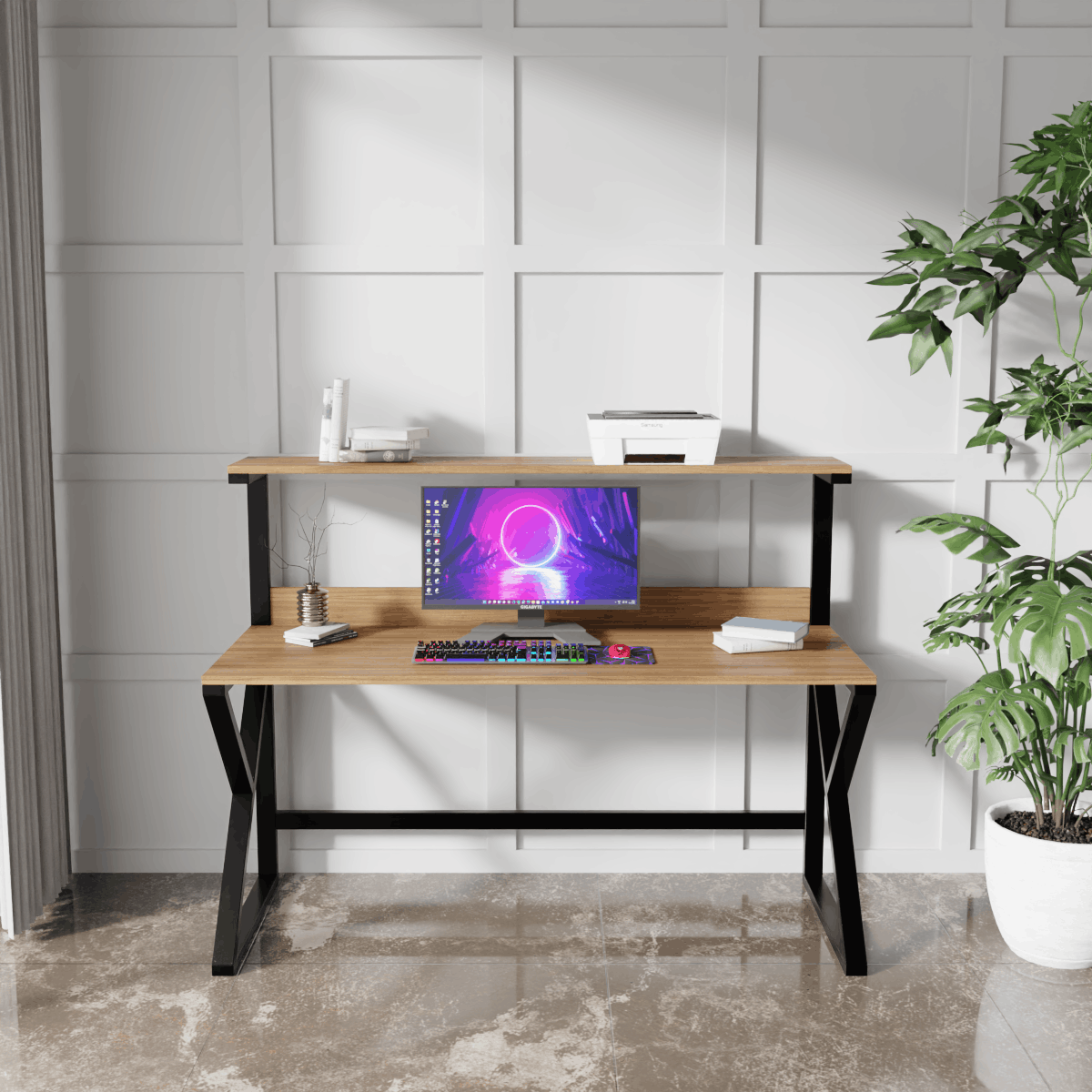 Bali Computer Table by Riyan Luxiwood.