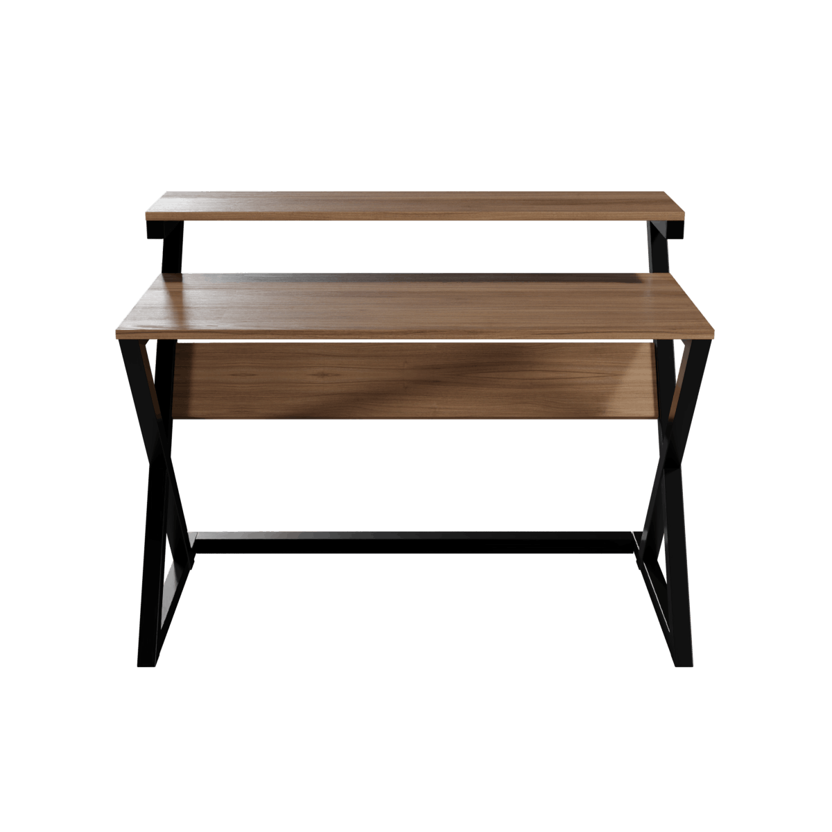 Austin Study Table in White Color with Upper Shelve by Riyan Luxiwood