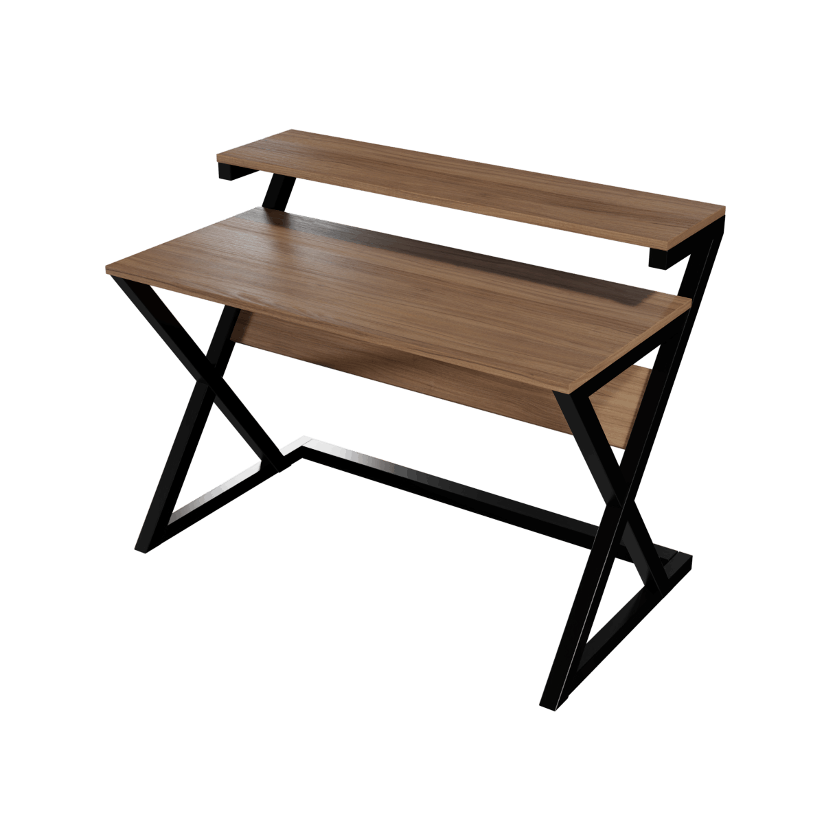 Austin Study Table in White Color with Upper Shelve by Riyan Luxiwood