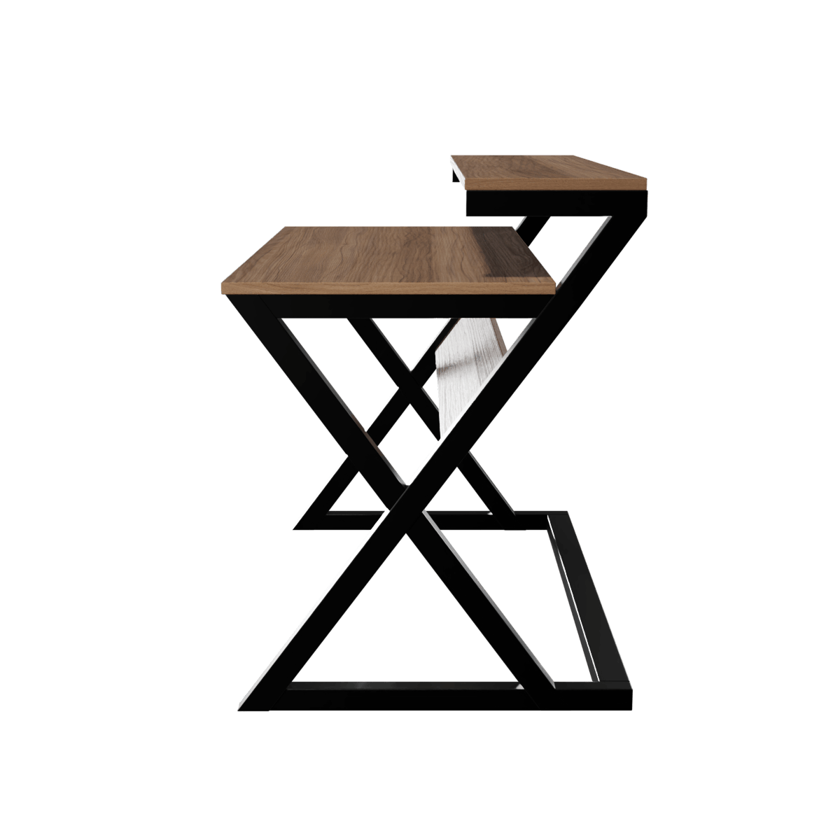 Austin Study Table in White Color with Upper Shelve by Riyan Luxiwood