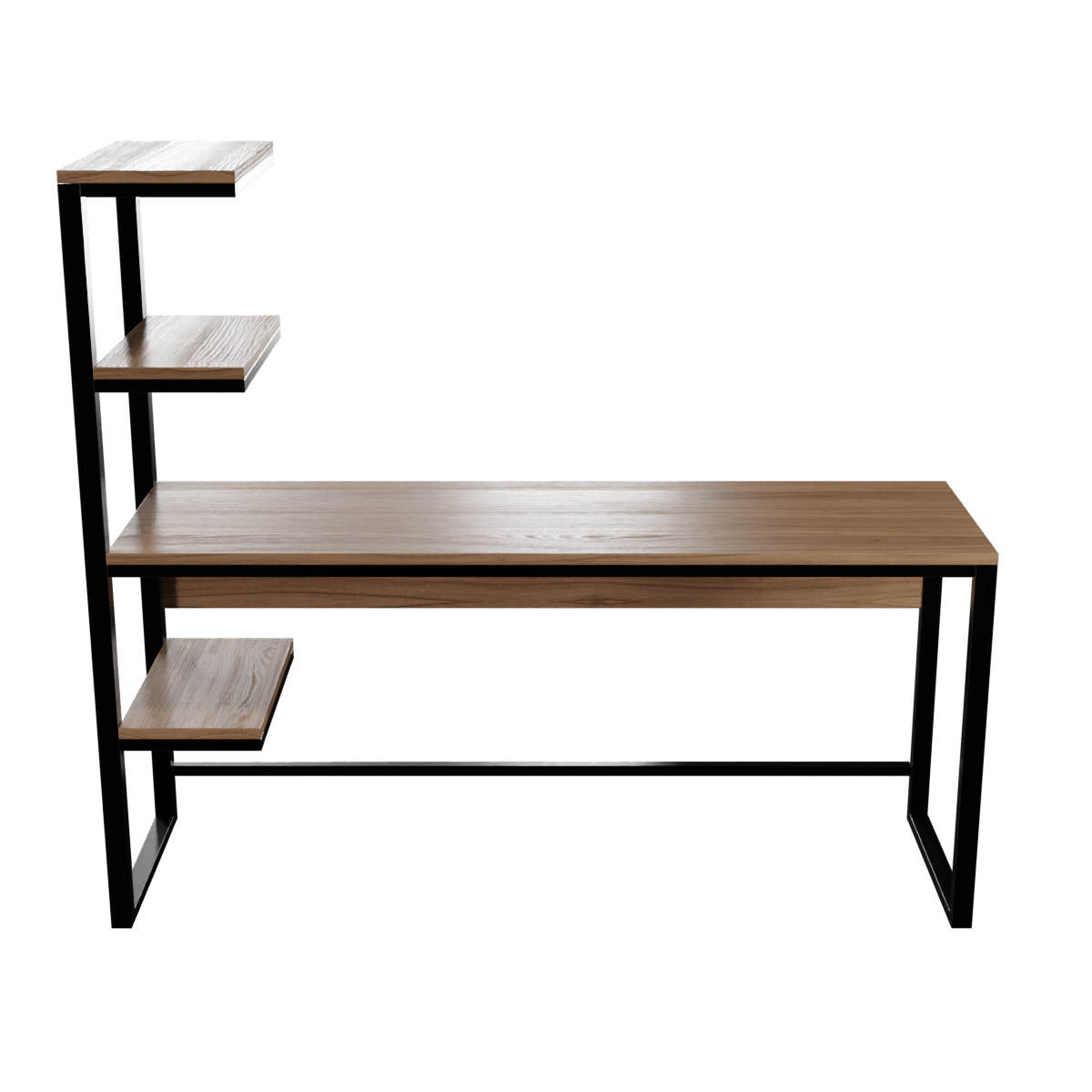Valor Study Table with Shelves by Riyan Luxiwood