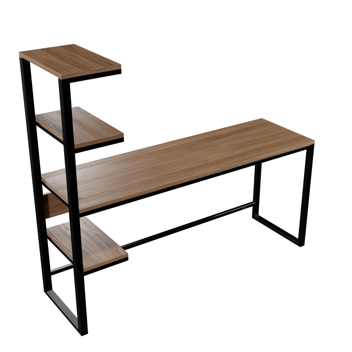 Valor Study Table with Shelves by Riyan Luxiwood