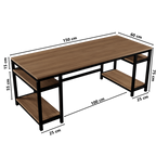 Edward Computer Table With Open Storage By Riyan Luxiwood.