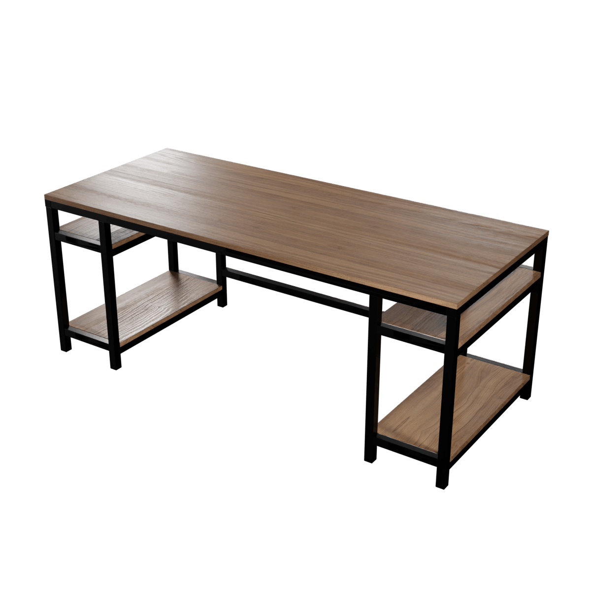 Edward Computer Table With Open Storage By Riyan Luxiwood.