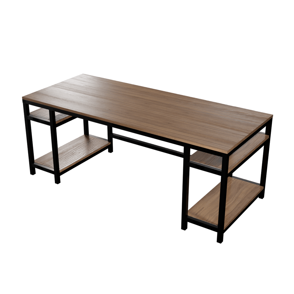 Edward Computer Table With Open Storage By Riyan Luxiwood.