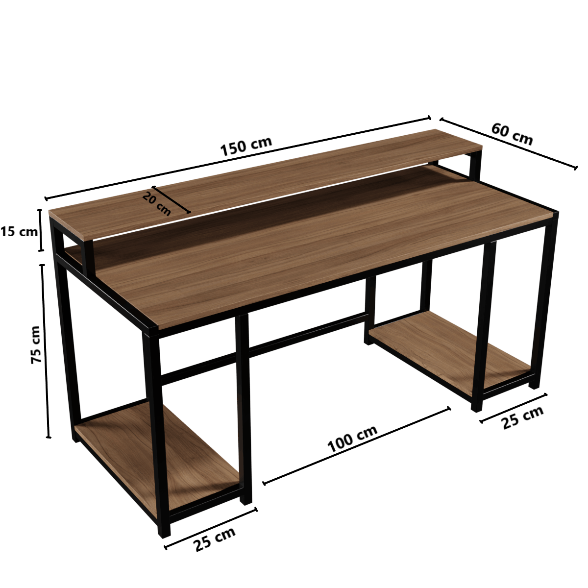 Nexus Computer Table With Open Storage By Riyan Luxiwood.