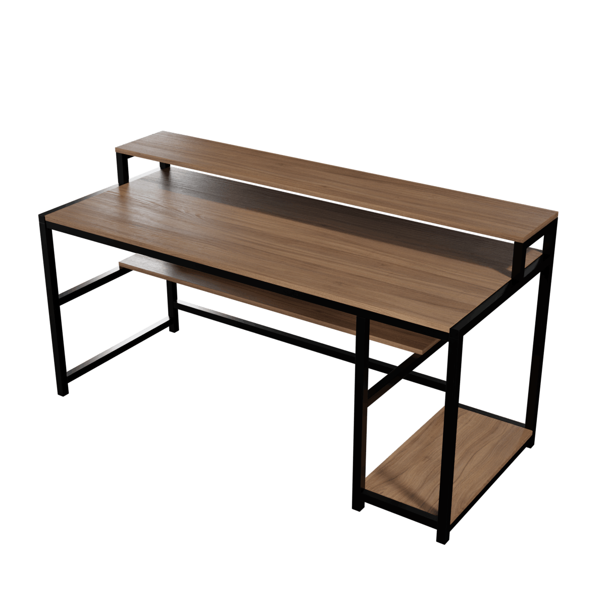 Trio Computer Table With Open Storage By Riyan Luxiwood.