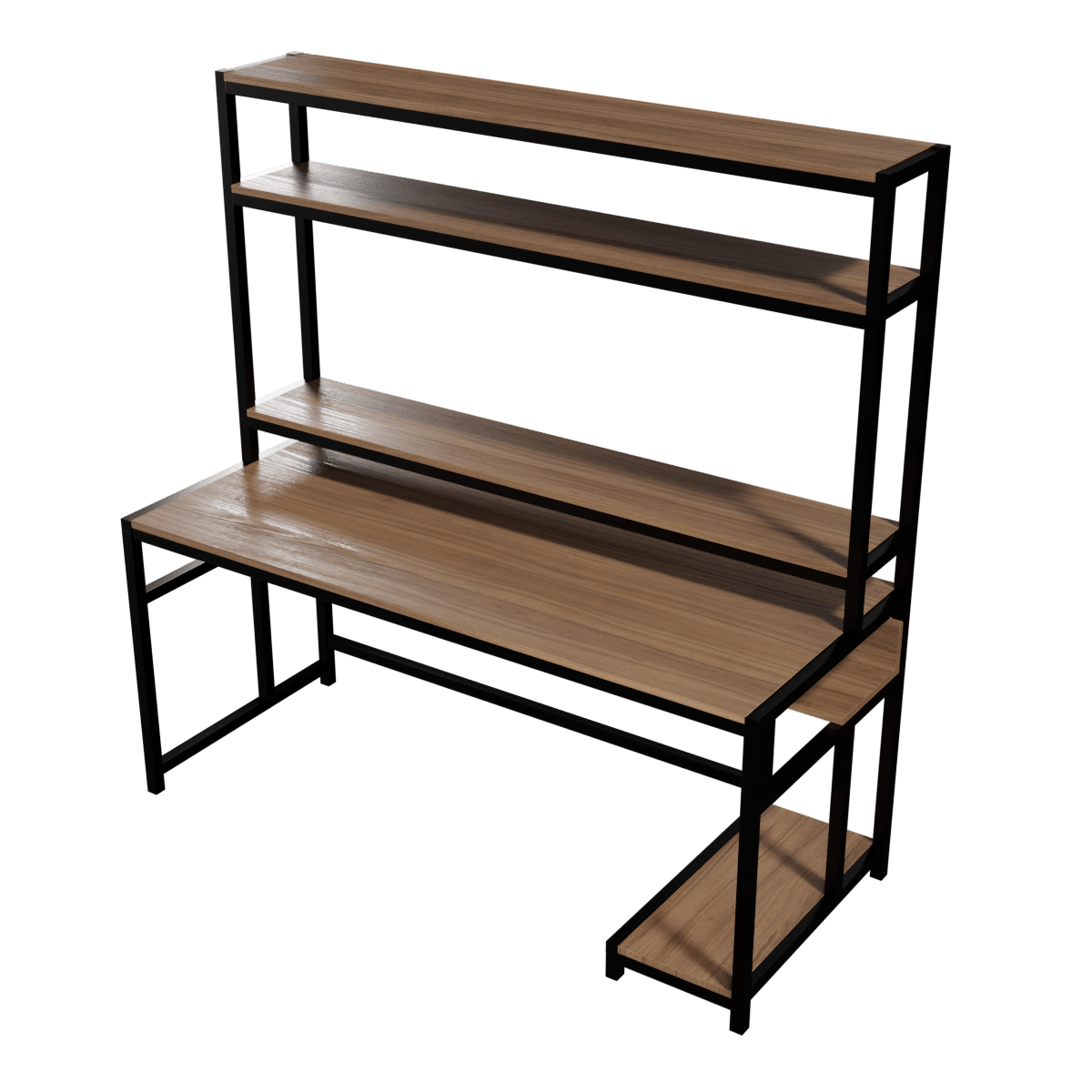 Jerry Computer Table With Open Storage By Riyan Luxiwood.