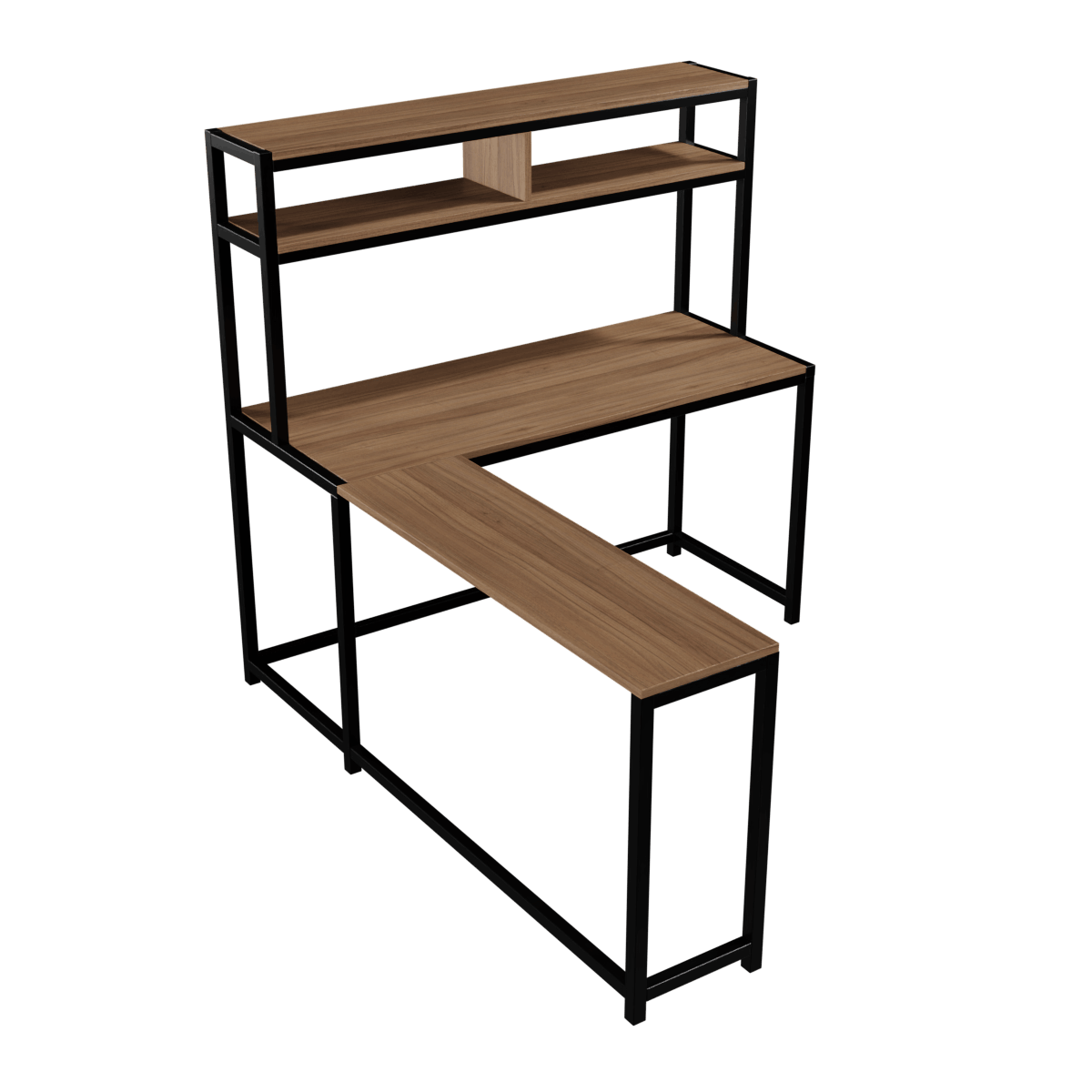 Hutch Corner Desk With Open Storage Design By Riyan Luxiwood