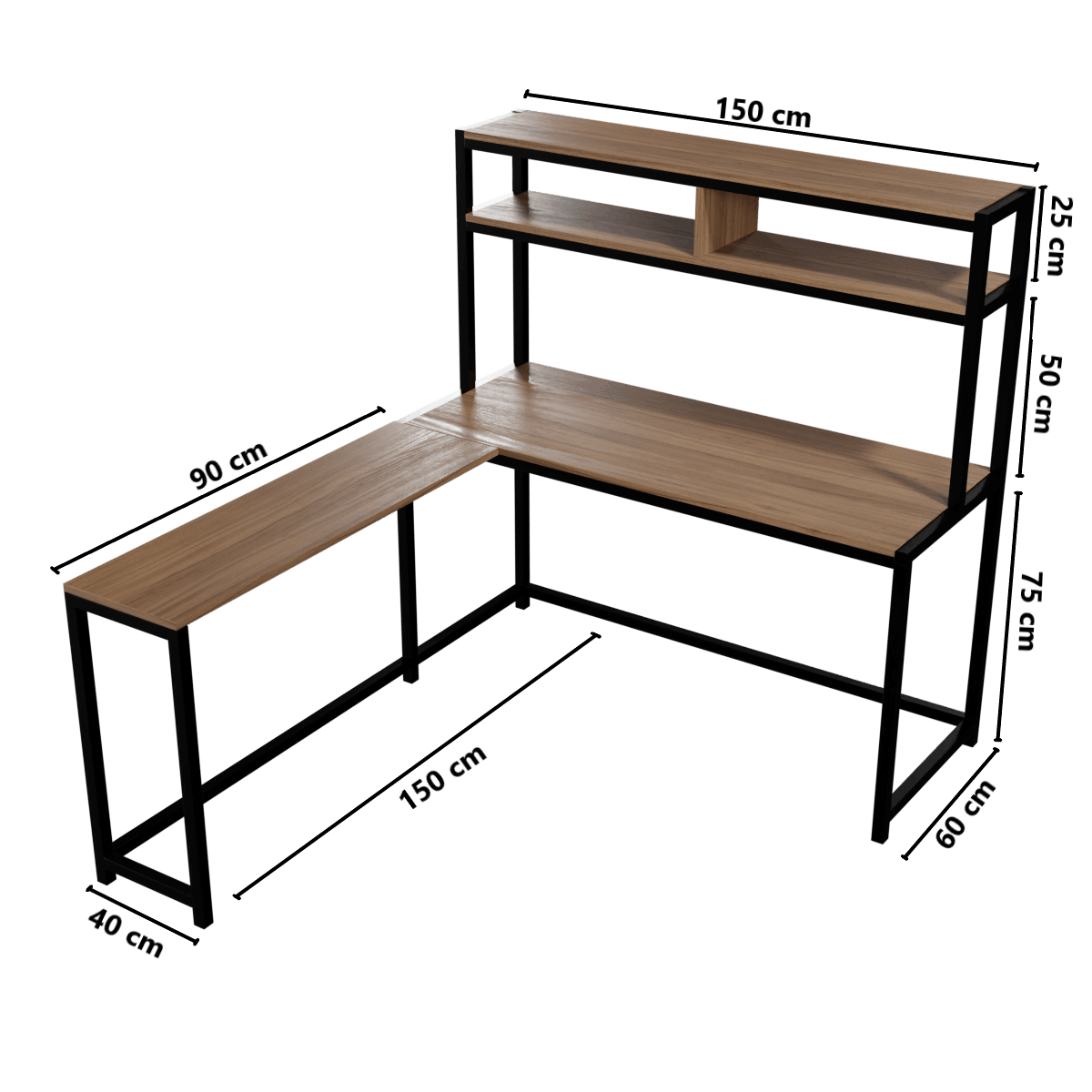 Hutch Corner Desk With Open Storage Design By Riyan Luxiwood