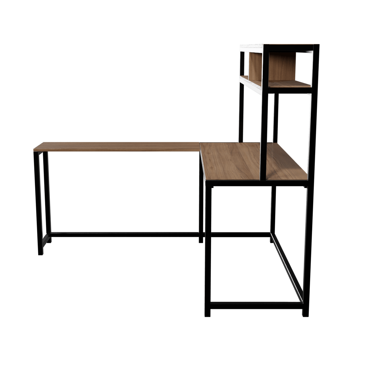 Hutch Corner Desk With Open Storage Design By Riyan Luxiwood