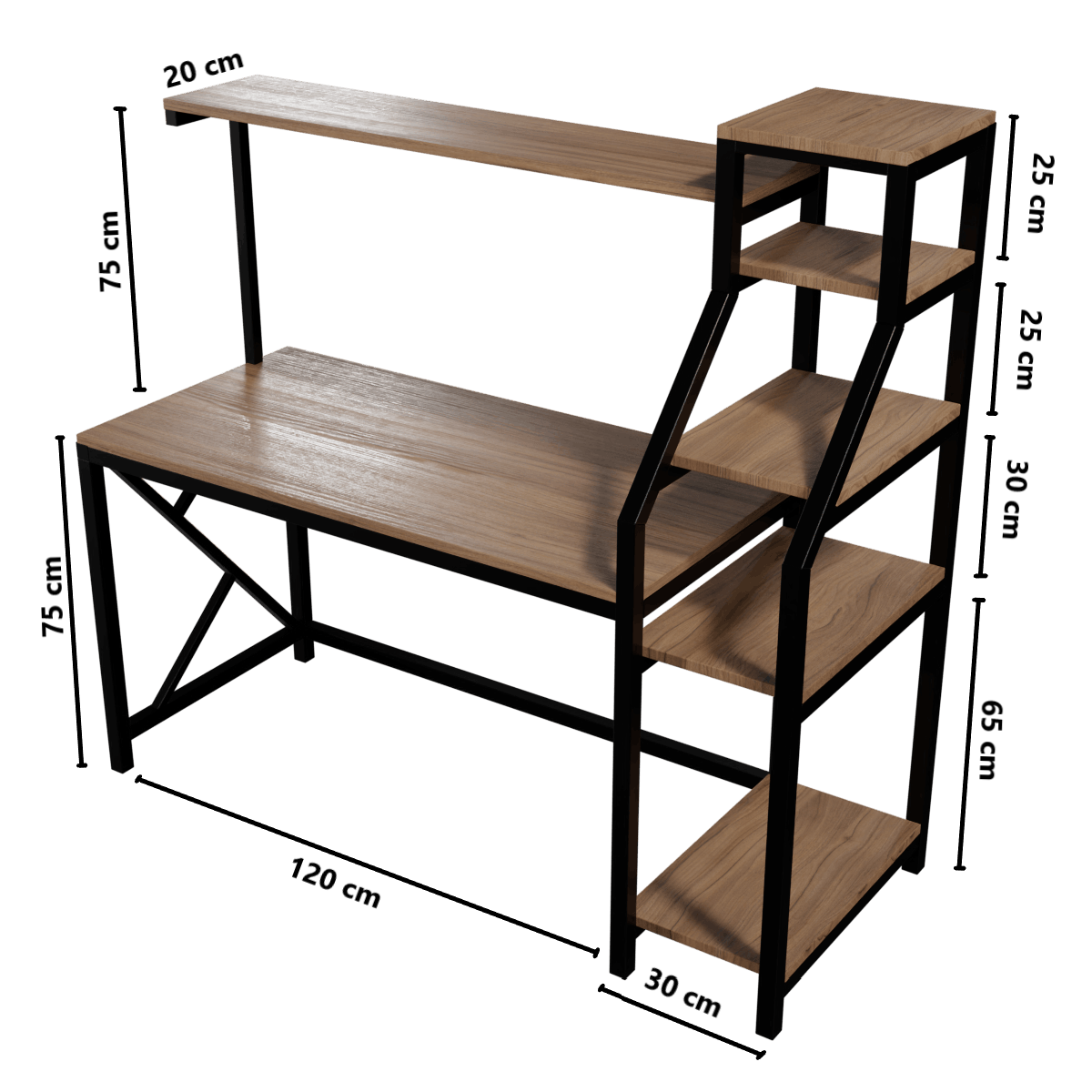 Rio Study Table with Verticle Storage by Riyan Luxiwood