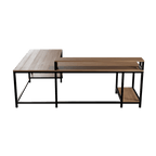 Archice L Shape Desk With Monitor Riser By Riyan Luxiwood.