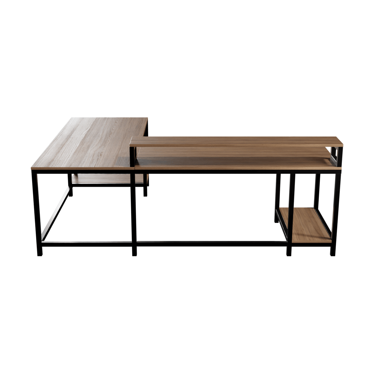 Archice L Shape Desk With Monitor Riser By Riyan Luxiwood.