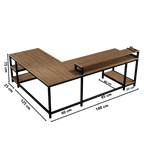 Archice L Shape Desk With Monitor Riser By Riyan Luxiwood.