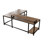 Archice L Shape Desk With Monitor Riser By Riyan Luxiwood.