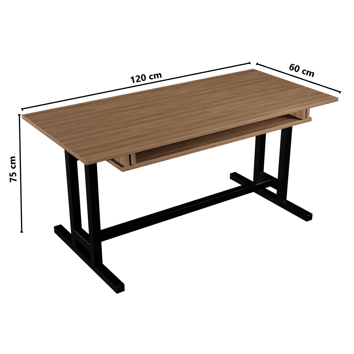 Zinnia Computer Table with Keyboard Tray by Riyan Luxiwood.
